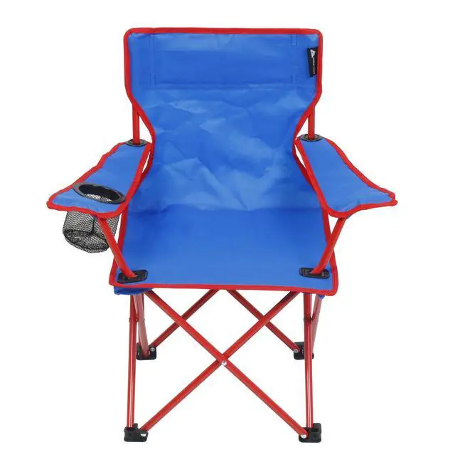 Alt view image 4 of 6 - Ozark Trail Kids Quad Camp Chair with Cupholder, Blue