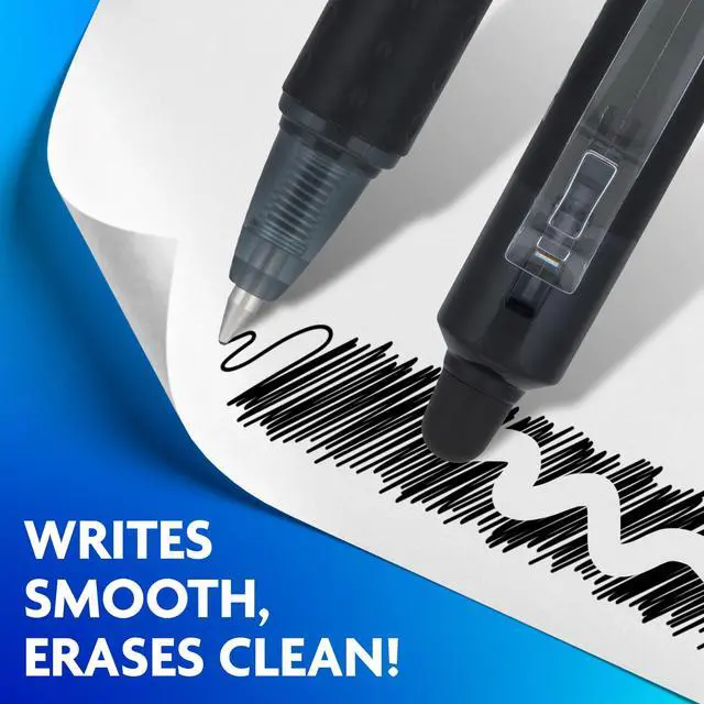 Alt view image 4 of 6 - Pilot Frixion Clicker Erasable Gel Pens, Fine Point, Black Ink, 3 Count
