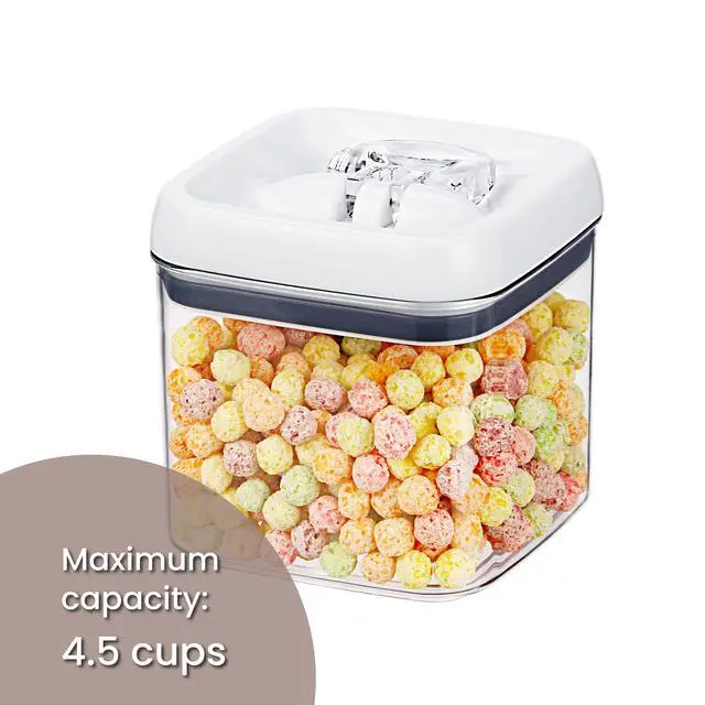 Alt view image 2 of 6 - Better Homes & Gardens Canister - 4.5 Cup Flip-Tite® Square Food Storage Container, Designed to Help with Pantry Organization and Food Storage