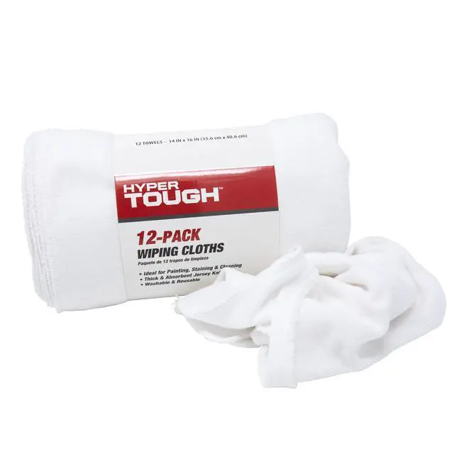 Alt view image 6 of 7 - Hyper Tough Natural Jersey Knit Multi-Purpose Wiping Cloths, 14" x 16", 12 Pack