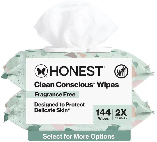 Main image of The Honest Company Plant Based Baby Wipes Fragrance Free 144 Count