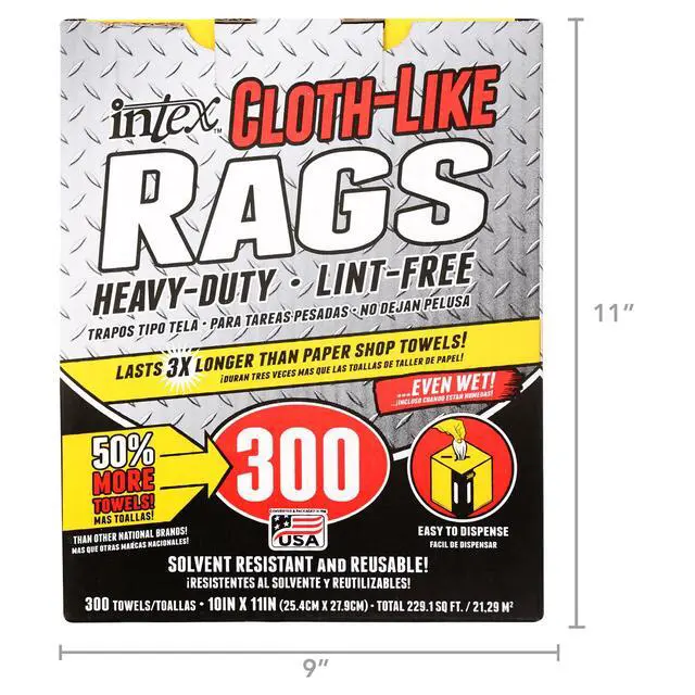Alt view image 3 of 7 - Intex Nw-00454-75 Cloth-Like Wiping Rags, Fiber Blend
