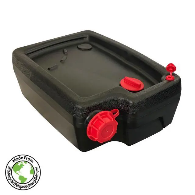 Alt view image 4 of 6 - Hyper Tough 10 Quart Automotive Drain Pan Container, HT-10QT-2025, Black