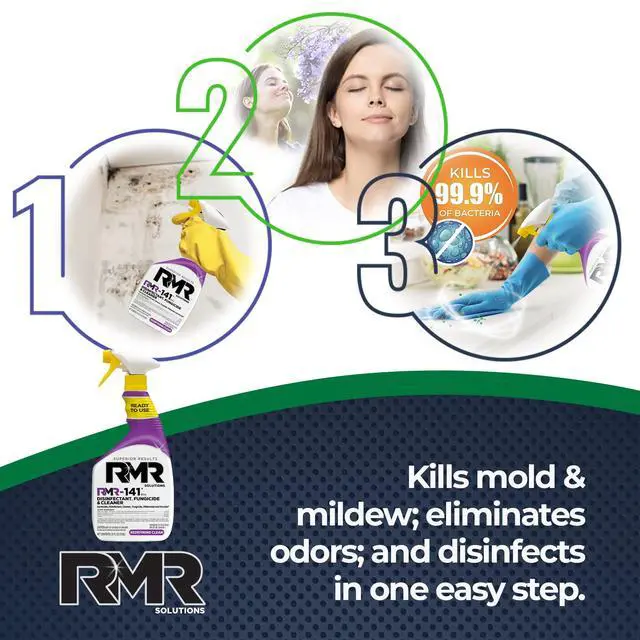 Alt view image 3 of 6 - RMR-141 Disinfectant Spray Cleaner, Kill Mold, Bacteria, & Viruses, 32 Fl Oz