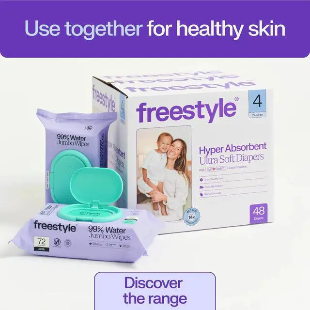 Alt view image 4 of 7 - Freestyle Soft Jumbo Baby Wipes for Sensitive Skin, Unscented, 3 Flip-Top Packs, 216 Total Count