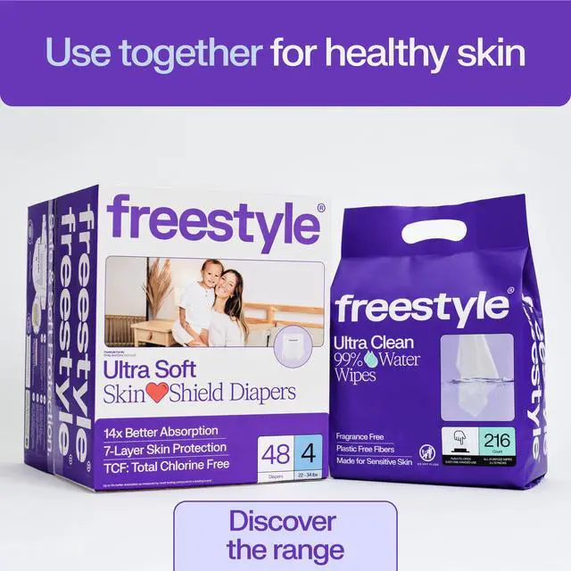 Alt view image 3 of 7 - Freestyle Soft Jumbo Baby Wipes for Sensitive Skin, Unscented, 3 Flip-Top Packs, 216 Total Count