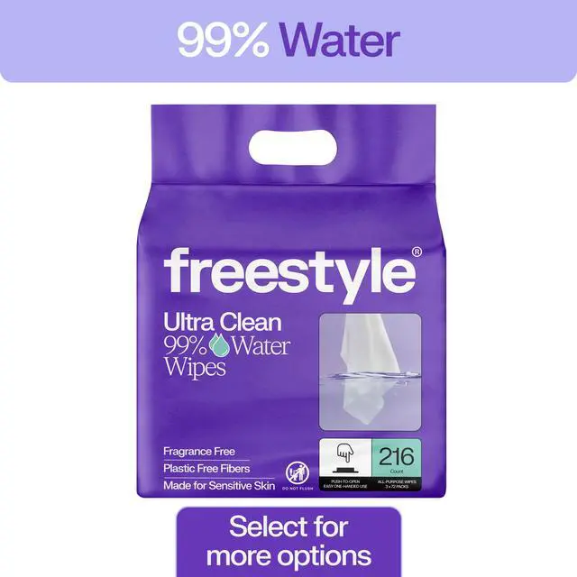 Main image of Freestyle Soft Jumbo Baby Wipes for Sensitive Skin, Unscented, 3 Flip-Top Packs, 216 Total Count