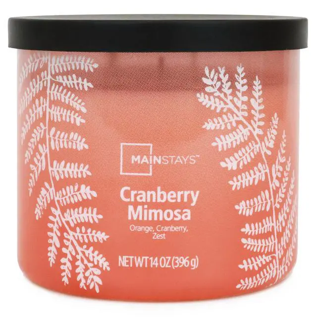 Alt view image 5 of 6 - Mainstays 3-Wick Ombre Wrap Cranberry Mimosa Candle, 14 Ounce