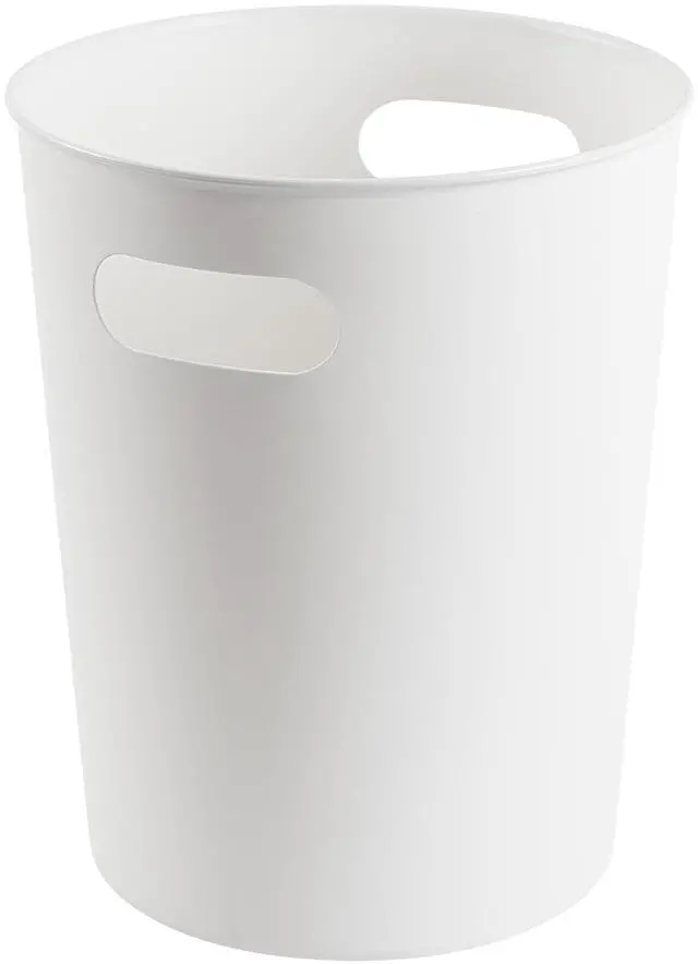 Main image of Mainstays Basic White Plastic Bathroom Wastebasket, 2.64 gal