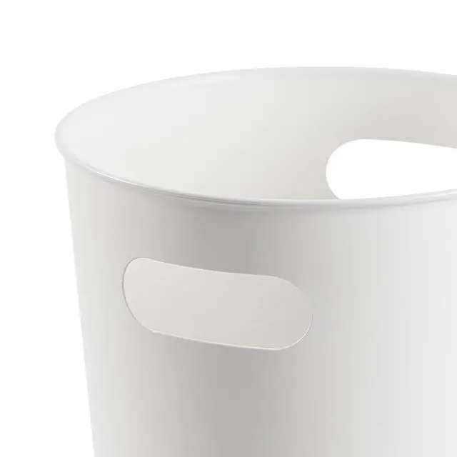 Alt view image 3 of 5 - Mainstays Basic White Plastic Bathroom Wastebasket, 2.64 gal