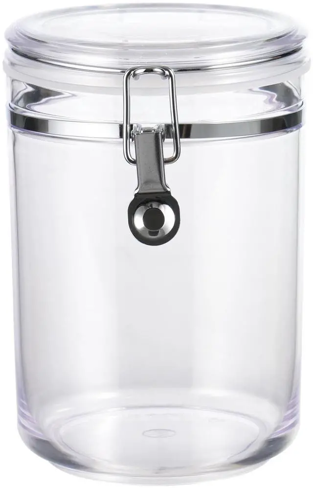 Alt view image 5 of 5 - Mainstays Classic Medium Round Food Storage Canister, 33.8 oz, Clear Plastic, BPA-Free, Airtight, Stackable