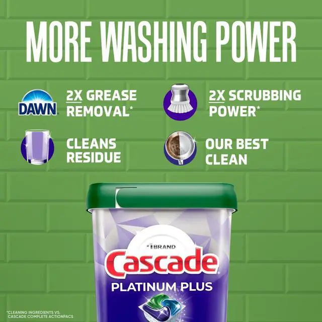Alt view image 2 of 7 - Cascade Platinum Plus Dishwasher Pods, Dishwasher Detergent, Dish Detergent Soap, Mountain, 19 Count