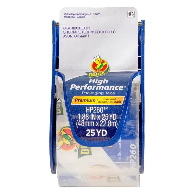 Alt view image 2 of 7 - Duck High Performance Packing Tape with Dispenser - Clear, 1.88 in. x 25 yd.