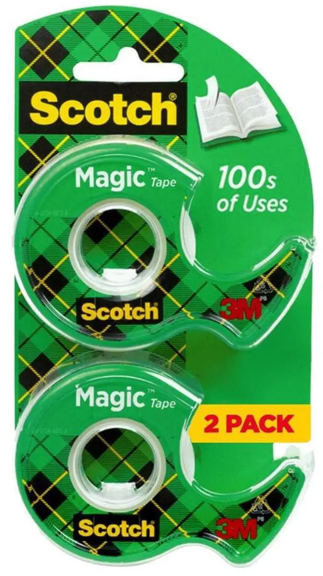 Main image of Scotch Magic Tape Dispensers, 3/4 in. x 600 in., 2 Dispensers/Pack
