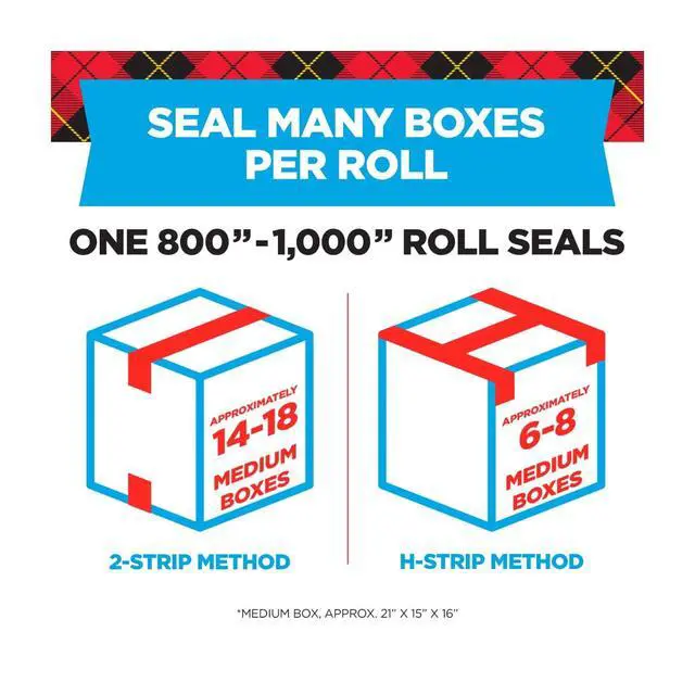 Alt view image 7 of 7 - (2 pack) Scotch Heavy Duty Packaging Tape, Clear, 1.88 in. x 25.6 yd, 1 Total