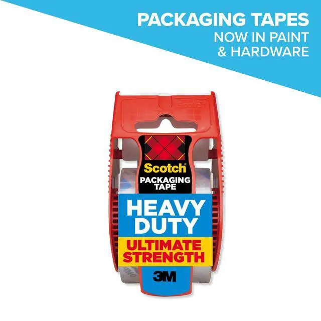 Alt view image 6 of 7 - (2 pack) Scotch Heavy Duty Packaging Tape, Clear, 1.88 in. x 25.6 yd, 1 Total