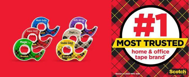 Alt view image 3 of 7 - Scotch Super Hold Tape, Clear, 3/4 in x 800 in per Roll, 3 Rolls