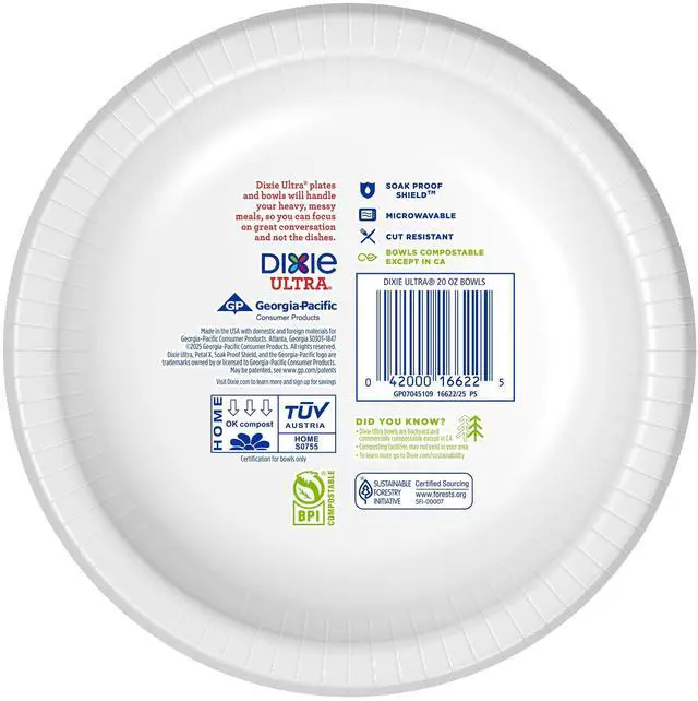 Alt view image 2 of 7 - Dixie Ultra Disposable Paper Bowls, 20 oz, Multi-Color, 50 Count