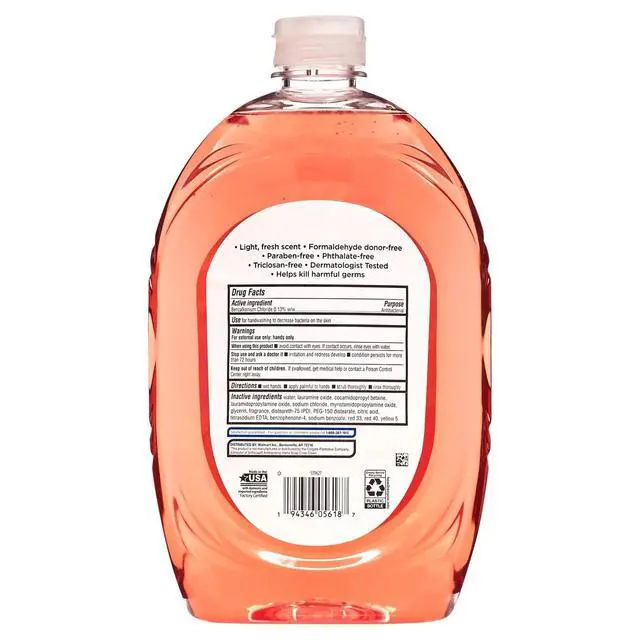 Alt view image 6 of 6 - (2 pack) Equate Light Moisturizing Antibacterial Liquid Hand Soap, 50 fl oz, Compare to Softsoap® Crisp Clean Antibacterial Hand Soap with Moisturizers Active Ingredient