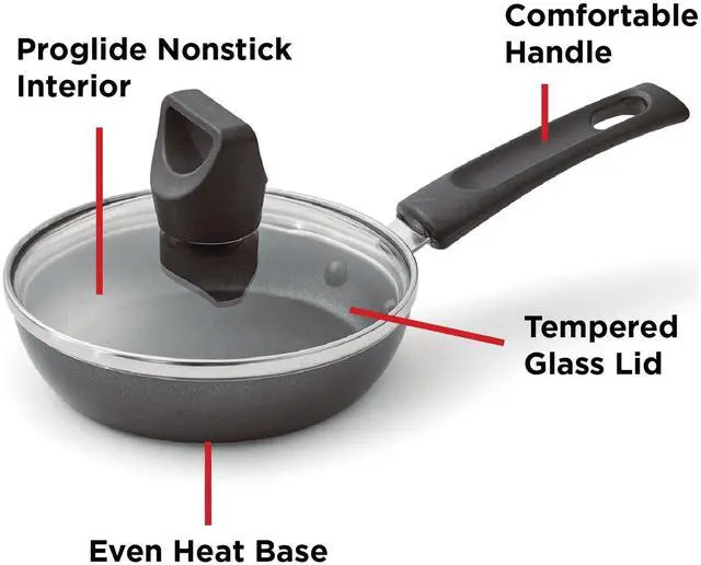 Alt view image 3 of 5 - T-fal Easy Care Nonstick Cookware, Covered One Egg Wonder Fry Pan, 4.5 inch, Black