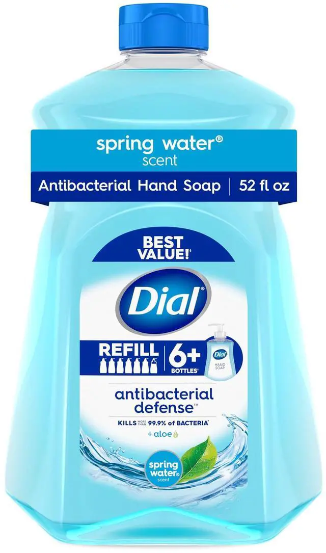 Main image of Dial Antibacterial Defense Spring Water Liquid Hand Soap Refill, 52 fl oz