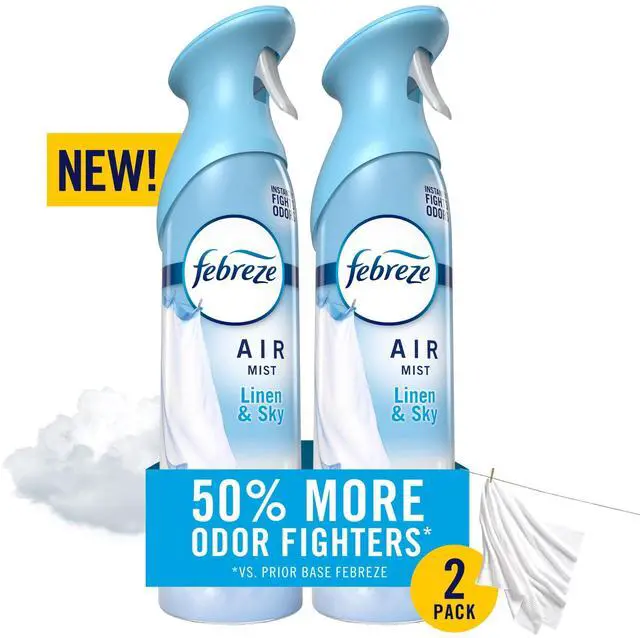 Main image of Febreze Air Mist Air Freshener Spray, Linen & Sky Scent, 8.1oz, 2 Count