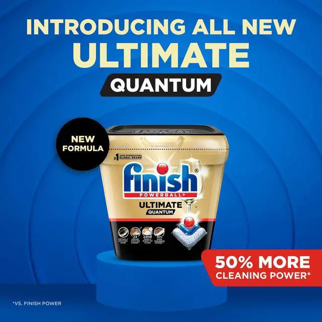Alt view image 5 of 5 - Finish Ultimate Quantum Dishwasher Pods, Dishwasher Detergent Dish Soap, 50% More Cleaning Power, 38 Tabs