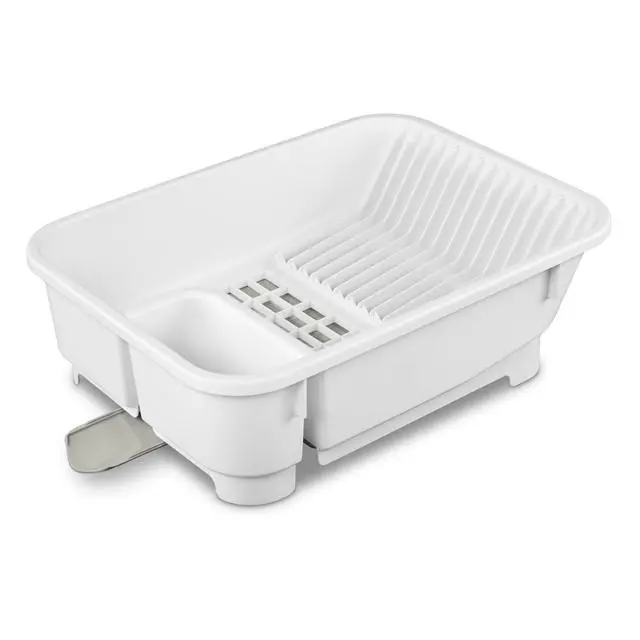 Alt view image 7 of 7 - Mainstays Kitchen Sink Organizer Set with Self-Draining Caddy, Soap Dispenser, Sponge Holder and Retractable Spout for Sink Storage, White