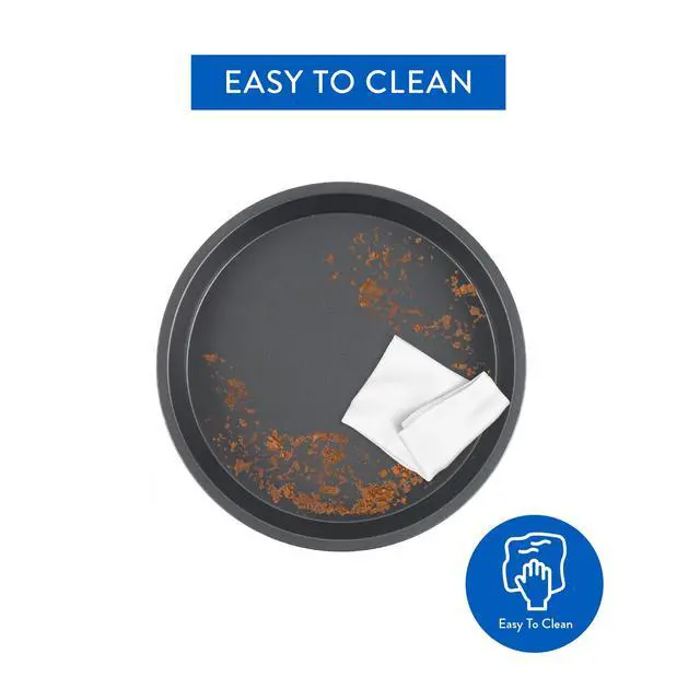 Alt view image 3 of 7 - (3 pack) Mainstays 9" x 9" Round Nonstick Steel Cake Pan, Dark Gray