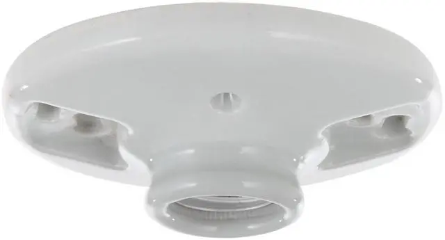 Main image of Hyper Tough White Base Porcelain Light Bulb Socket TD35078G, 2.25 in Assembled Product Height, 1-PC