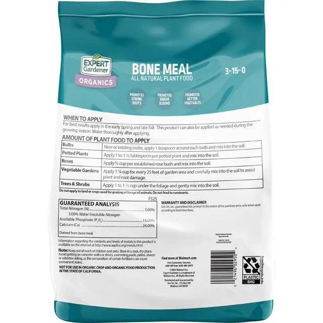 Alt view image 2 of 7 - Expert Gardener Bone Meal Plant Food Fertilizer, 3-15-0, 4 lb