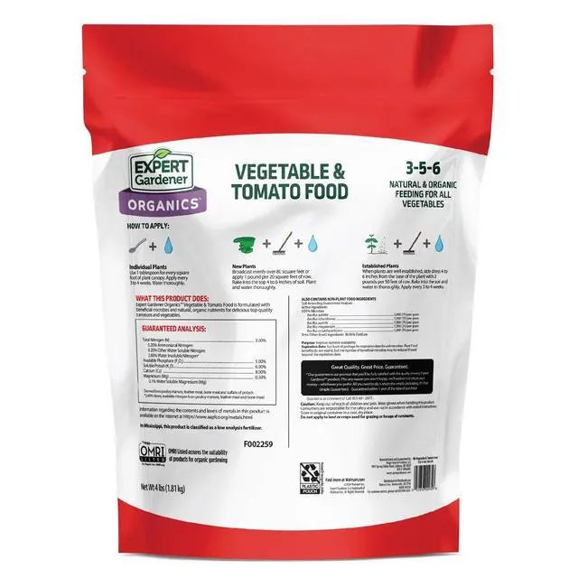 Alt view image 5 of 7 - Expert Gardener Organics Vegetable & Tomato Food, 4 lb Fertilizer