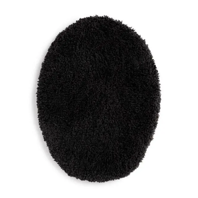 Alt view image 7 of 7 - Mainstays Basic Polyester Toilet Lid Cover, Black, 19" x 22"