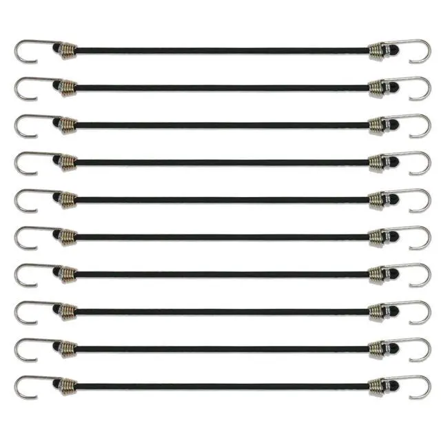 Alt view image 3 of 6 - Hyper Tough 20 Pack, 10 inch Mini Bungee Cord Set in Plastic Jar