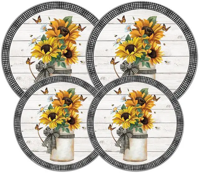 Main image of Range Kleen 5136 Garden Harvest copyright Lucca Sheppard Burner Round Steel Burner Covers, Set of 4