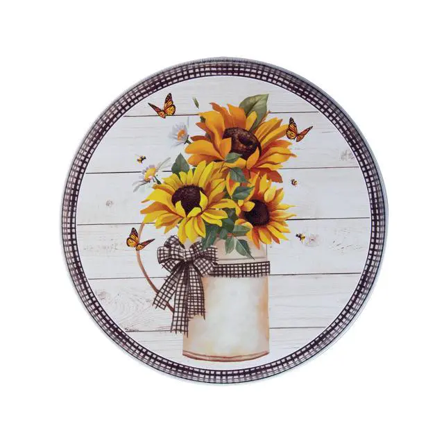 Alt view image 4 of 6 - Range Kleen 5136 Garden Harvest copyright Lucca Sheppard Burner Round Steel Burner Covers, Set of 4
