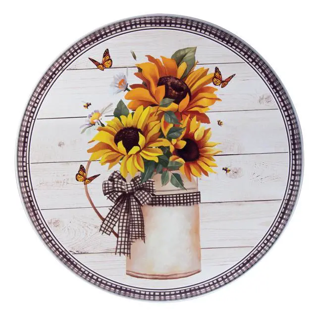 Alt view image 2 of 6 - Range Kleen 5136 Garden Harvest copyright Lucca Sheppard Burner Round Steel Burner Covers, Set of 4