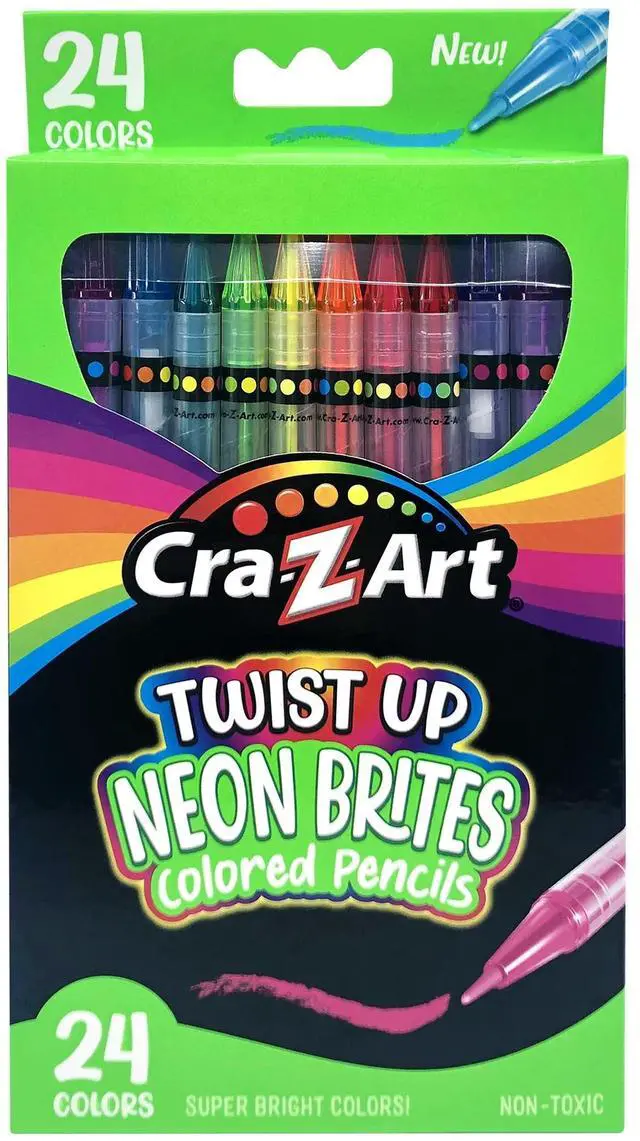 Main image of Cra-Z-Art Neon Twist up Colored Pencils, 24 Count, Beginner, Child to Adult