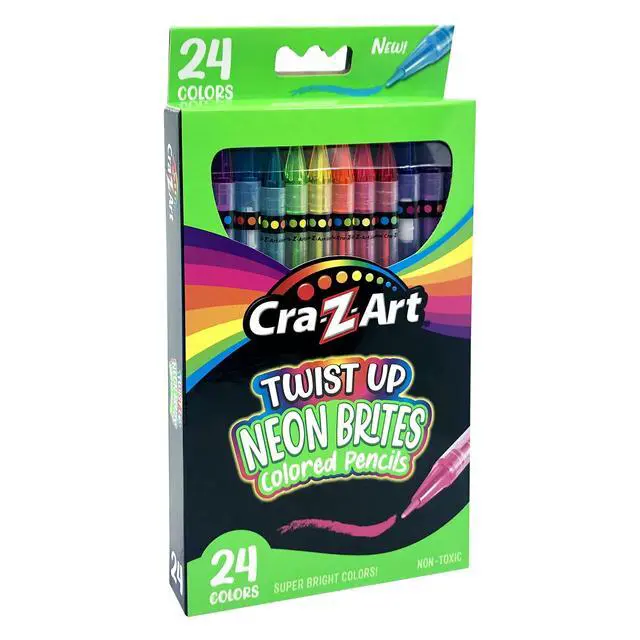 Alt view image 6 of 7 - Cra-Z-Art Neon Twist up Colored Pencils, 24 Count, Beginner, Child to Adult