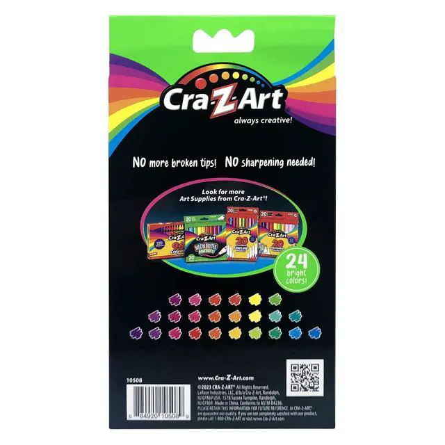 Alt view image 5 of 7 - Cra-Z-Art Neon Twist up Colored Pencils, 24 Count, Beginner, Child to Adult