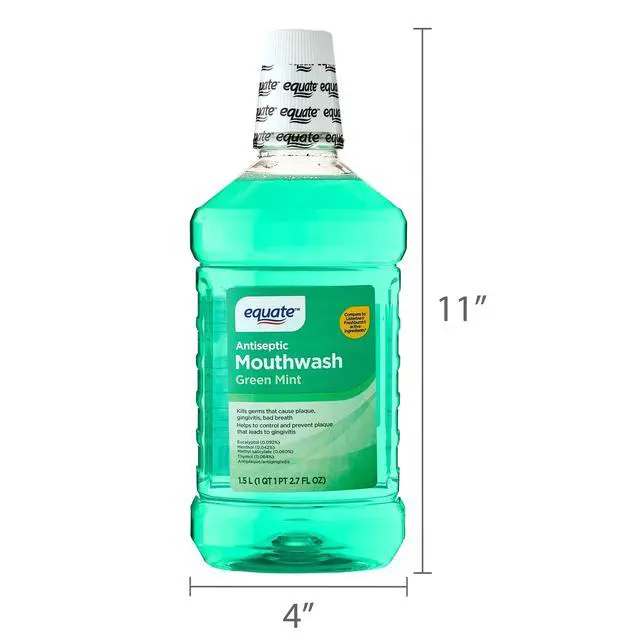 Alt view image 4 of 5 - Equate Antiseptic Mouthwash, Green Mint, 1.5 L