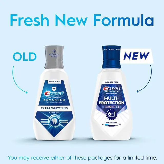 Alt view image 3 of 5 - Crest Mouthwash, ProHealth Fluoride Mouthwash, AlcoholFree Mouth Rinse for Whitening, Winter Mint, 32 fl oz