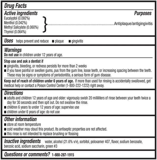 Alt view image 2 of 6 - Equate Antiseptic Mouthwash, Blue Mint, 1.5 L