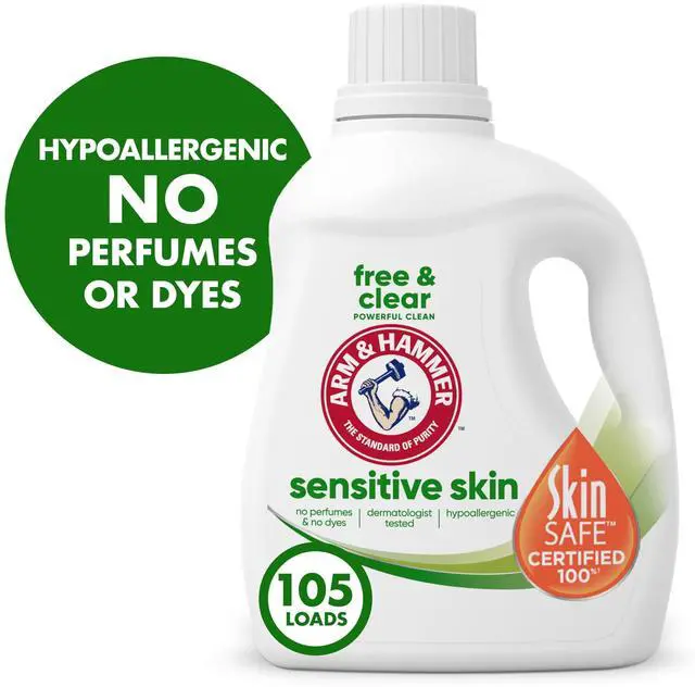 Main image of ARM & HAMMER Sensitive Skin Free & Clear Liquid Laundry Detergent Soap, 105 fl oz, 105 Loads