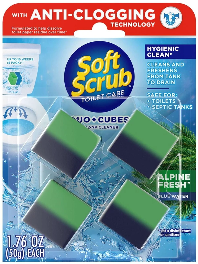 Main image of Soft Scrub In-Tank Toilet Cleaner Duo-Cubes, Alpine Fresh, 4Ct, Continuous Clean, Cleans&Freshens
