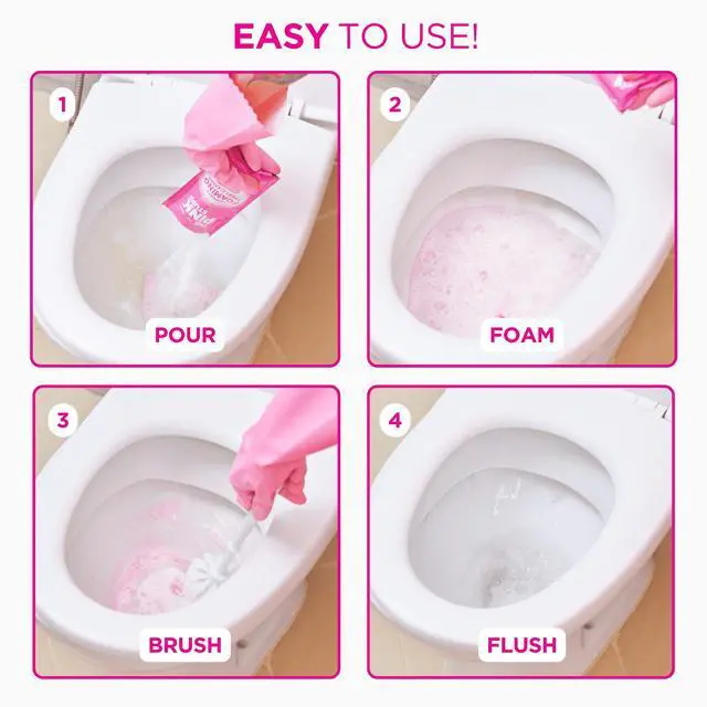 Alt view image 4 of 6 - The Pink Stuff Miracle Power Foaming Toilet Cleaner, Self-Activating Formula, Stain Remover, 3 Treatments, 10.5 oz