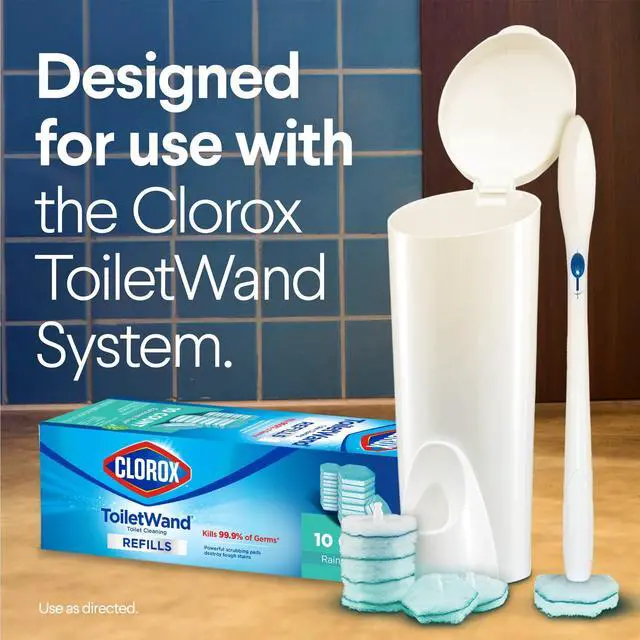 Alt view image 6 of 6 - Clorox ToiletWand Disinfecting Brush Refills, Disposable Toilet Bowl Cleaner, Rainforest Rush, 10 Count