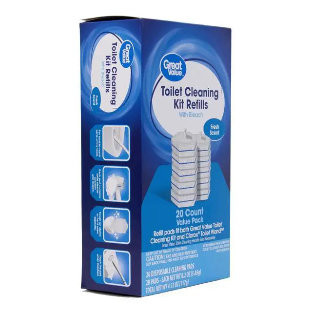 Alt view image 3 of 7 - Great Value Toilet Cleaning Kit Refills with Bleach, Fresh Scent, 20 Count