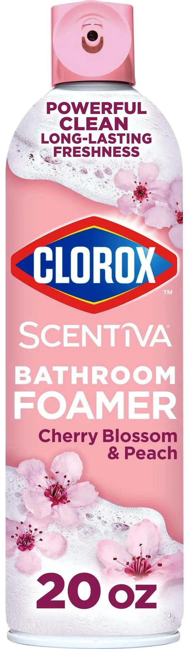 Main image of Clorox Scentiva Bathroom Foamer, Cherry Blossom and Peach, 20 Ounces