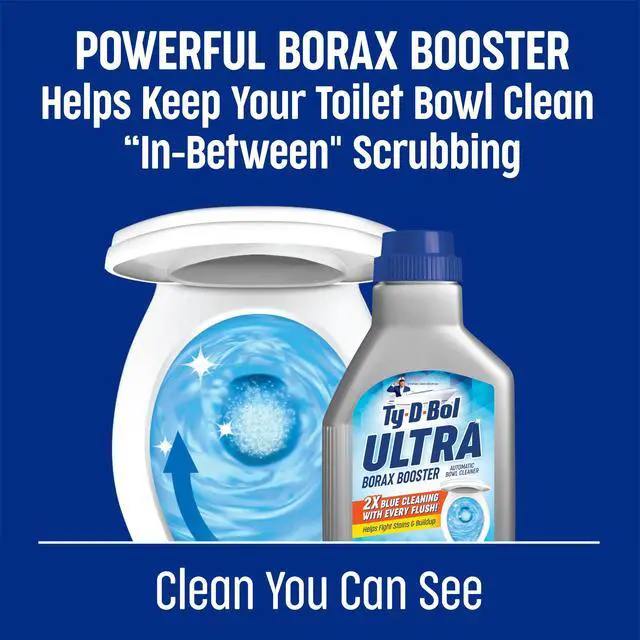 Alt view image 3 of 6 - (2 pack) Ty-D-Bol Ultra Borax Booster, In Tank Automatic Toilet Bowl Cleaner Liquid, 12 fl oz